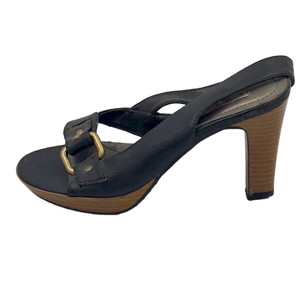 Lasonia 👡 Black Open-Toed Heels Size 5.5 - Picture 2 of 9